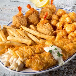 Choose from a variety of our delicious meals for your enjoyment starting at $7.99! (All dinners include: French fries, (add 480 cal) coleslaw, (add 150 cal) Condiments available are tartar sauce (add 40 cal), cocktail sauce (add 15 cal) ketchup (add 10 cal), blazin buffalo, sweet chili, bang bang or yum yum sauce (60-170 cal).